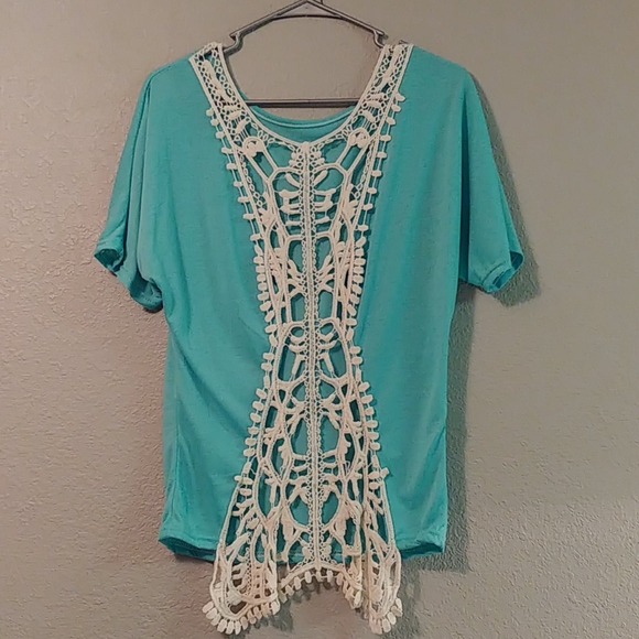 🌞 cute/sexy turquoise shirt - Picture 2 of 3